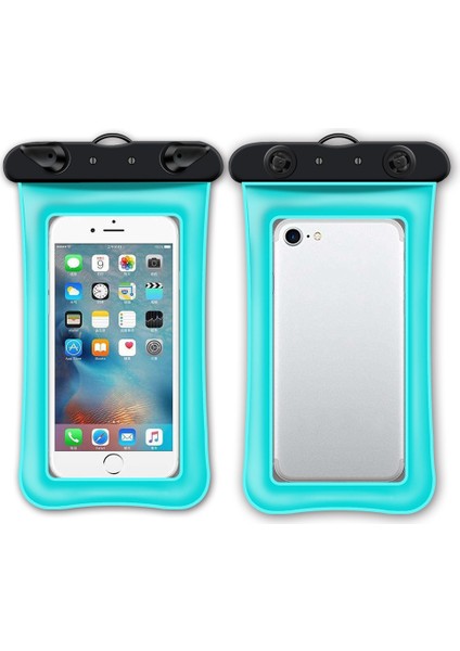 7,2 Inç Altı Cep Telefonu Için Yüzen Hava Yastıklı Su Geçirmez Çanta, Plaj Havuzu Telefon Askılı Kuru Çanta - Göl Mavisi (Yurt Dışından) indirimleri