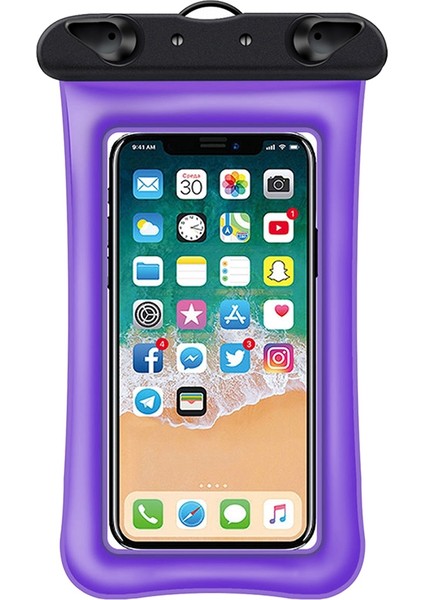 7,2 Inç Altı Cep Telefonu Için Yüzen Hava Yastıklı Su Geçirmez Çanta, Plaj Havuzu Telefon Askılı Kuru Çanta - Mor (Yurt Dışından) fırsatları