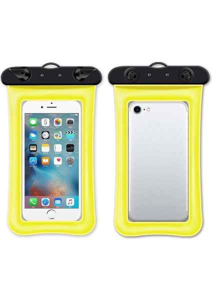 7,2 Inç Altı Cep Telefonu Için Yüzen Hava Yastıklı Su Geçirmez Çanta, Plaj Havuzu Telefon Kuru Çantası ve Askısı - Sarı (Yurt Dışından) indirimleri