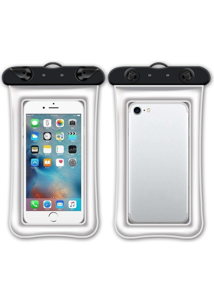 7,2 Inç Altı Cep Telefonu Için Yüzen Hava Yastıklı Su Geçirmez Çanta, Plaj Havuzu Telefon Kuru Çantası ve Askısı - Beyaz (Yurt Dışından) indirimleri