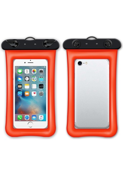 7,2 Inç Altı Cep Telefonu Için Yüzen Hava Yastıklı Su Geçirmez Çanta, Plaj Havuzu Telefonu Kuru Çantası ve Boyun Askısı - Turuncu (Yurt Dışından) indirimleri