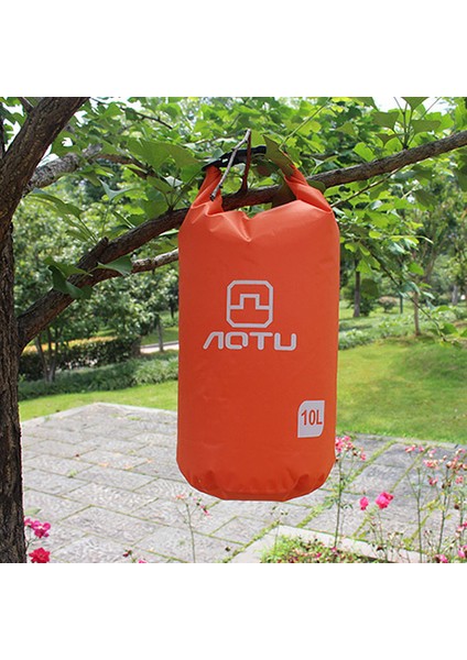 Aotu AT6613 10L Kova Şeklinde Su Geçirmez Açık Hava Yüzme Çantası - Turuncu (Yurt Dışından)