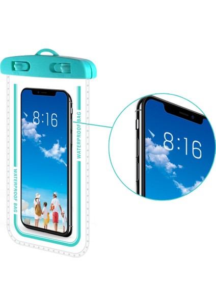 Havuzlar, Plajlar ve Balıkçılık Için 7,2 Inç Altı Cep Telefonu Kuru Çantası - Makaron Mavisi (Yurt Dışından) fırsatları