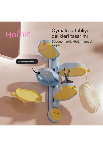 Ev Kullanımı Çok Katmanlı Sucker Döner Sabun Kutusu (Yurt Dışından) fiyatları