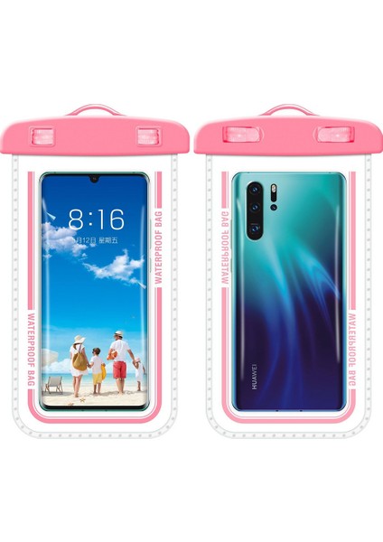 Havuzlar, Plajlar ve Balıkçılık Için 7,2 Inç Altı Cep Telefonu Kuru Çantası - Askılı Pvc Su Geçirmez Çanta - Pembe (Yurt Dışından) indirimleri