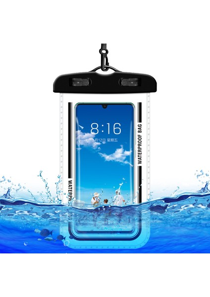 Havuzlar, Plajlar ve Balıkçılık Için 7,2 Inç Altı Cep Telefonu Kuru Çantası - Siyah (Yurt Dışından)