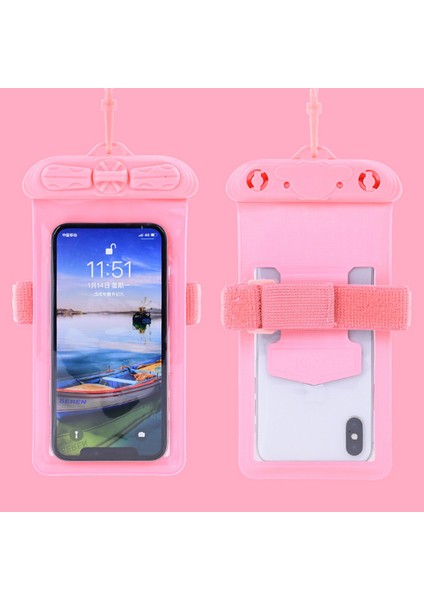 T-35N 5,2-6,44 Inç Cep Telefonu Çantası Su Geçirmez Evrensel Plaj Havuzu Yüzme Telefon Kılıfı Askılı, Beden L-Pembe (Yurt Dışından) fırsatları