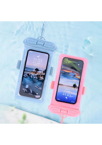 T-35N 5,2-6,44 Inç Cep Telefonu Çantası Su Geçirmez Evrensel Plaj Havuzu Yüzme Telefon Kılıfı Askılı, Beden L-Pembe (Yurt Dışından) indirimleri