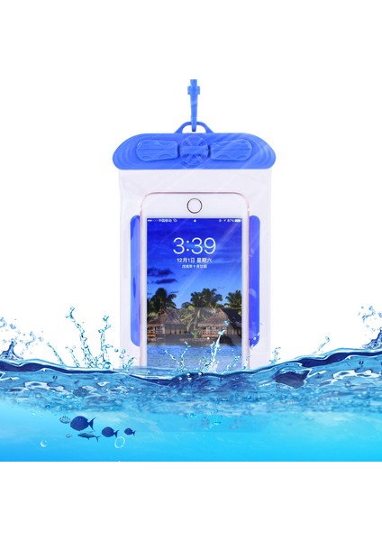 T-35C 5.2-6.4 Inç Cep Telefonu, Plaj Havuzu, Kuru Çanta Kılıfı, Askılı Yüzme Havuzu Için Evrensel Su Geçirmez Çanta - Mavi (Yurt Dışından)