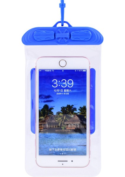 T-35C 5.2-6.4 Inç Cep Telefonu, Plaj Havuzu, Kuru Çanta Kılıfı, Askılı Yüzme Havuzu Için Evrensel Su Geçirmez Çanta - Mavi (Yurt Dışından) fiyatları