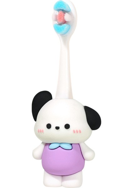 Çocuklar Için Yumuşak Ince Tüylü Küçük Kafa Karikatür Kaymaz Sap Ağız Temizleme Diş Fırçası (Yurt Dışından)