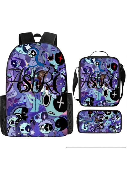 Dandy's World Karikatür Sevimli Omuz Çantası Öğrenci Okul Çantası Üç Parçalı Set (Yurt Dışından)