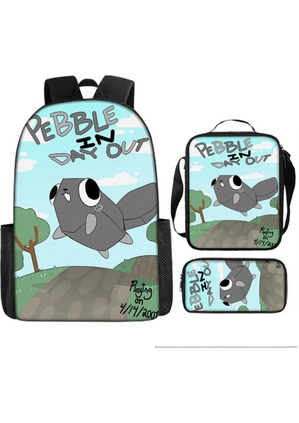 Dandy's World Karikatür Sevimli Omuz Çantası Öğrenci Okul Çantası Üç Parçalı Set (Yurt Dışından)