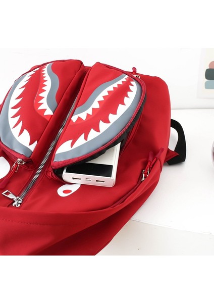 Köpekbalığı Kişilik Graffiti Öğrenci Moda Trend Omuz Çantası (Yurt Dışından) indirimleri