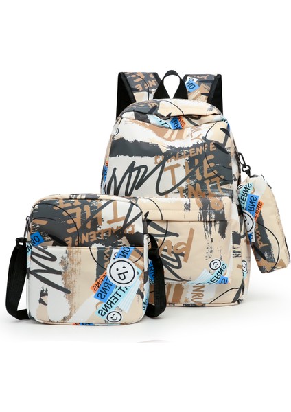 Üç Parçalı Öğrenci Okul Çantası Kampüs Omuz Çantası (Yurt Dışından)