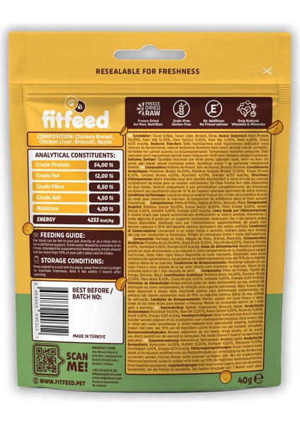 Freeze-Dried Çiğ Tavuk&elma Köpek Ödül Maması 40G fiyatları