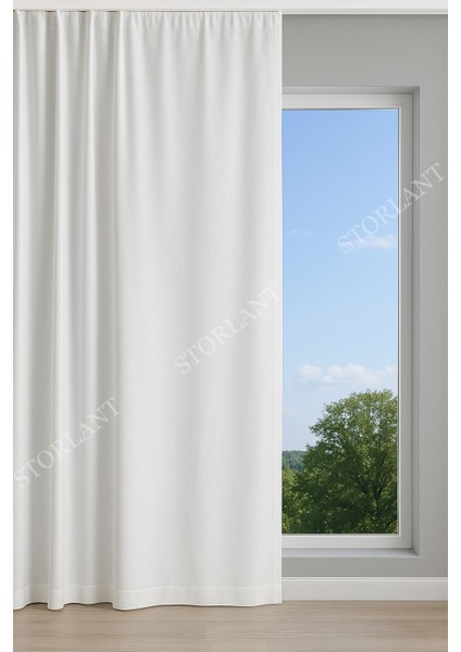 Kar Beyaz Saten Güneşlik – Fon Veya Tül Fark Etmez, Her Kombine Yakışır! Tüm Odalara Şıklık Katar!