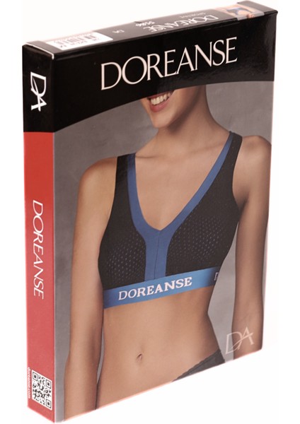 Kadın Mavi Çapraz Lastik File Detaylı Spor Sütyen 5586 modelleri