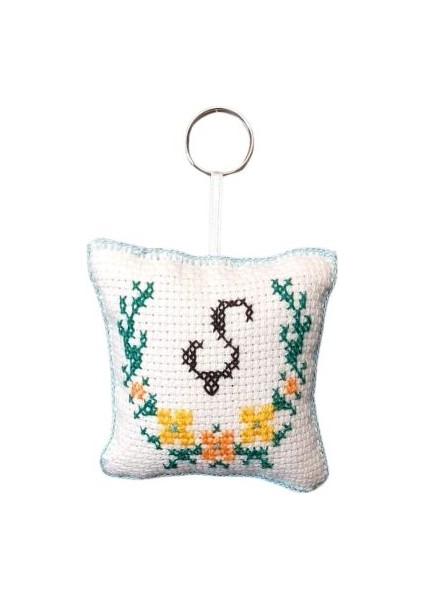 9724 El Yapımı Ş Harfi Kanaviçe Anahtarlık fiyatları