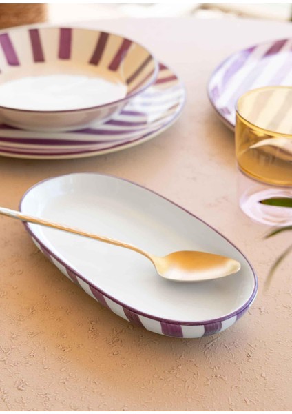 Joy Oval Servis 2li Set Mor 17X30X4 cm modelleri