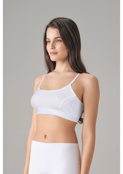 Kadın Fitilli Ince Askılı Spor Sütyen 5595