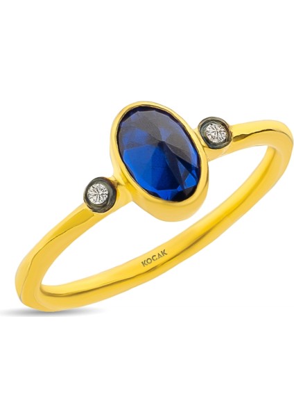 14 Ayar Altın Safira Yüzük 931