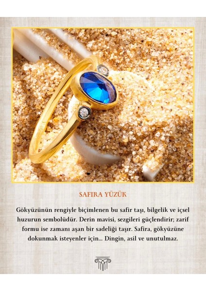 14 Ayar Altın Safira Yüzük 931 fiyatları