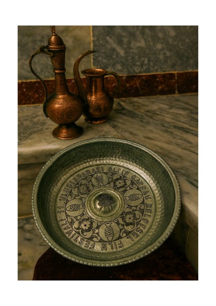 11. Uluslararası Altın Safran Belgesel Film Festivali Özel Tasarım Kabartmalı Bakır Hamam Tası modelleri