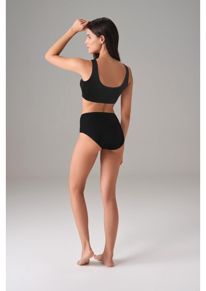 Kadın Viskon Fitilli Kaplı Spor Sütyen 5555