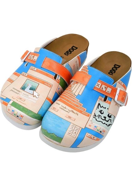 Kadın Vegan Deri Çok Renkli Terlik - Error Code Tasarım fırsatları