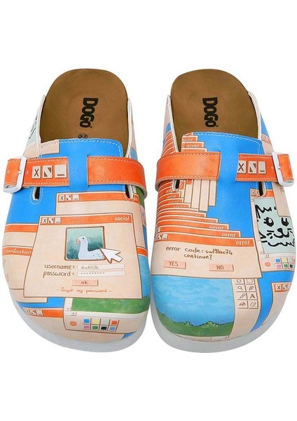 Kadın Vegan Deri Çok Renkli Terlik - Error Code Tasarım indirimleri