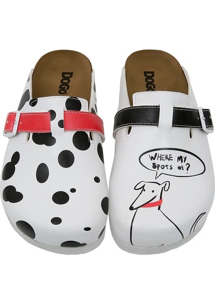 Kadın Vegan Deri Çok Renkli Terlik - Where My Spots At Tasarım indirimleri