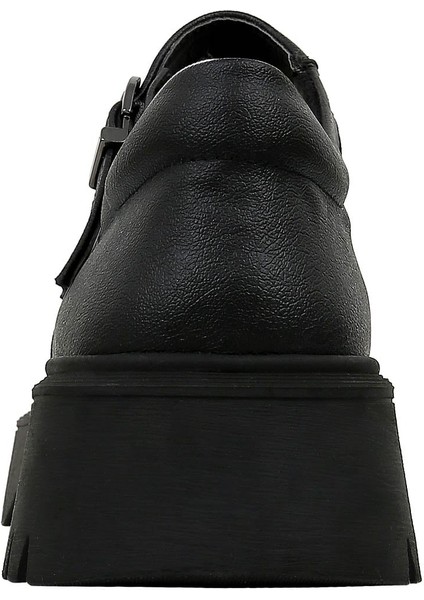 Kadın Vegan Deri Siyah Mary Jane Loafer - Bunny With Herbs Tasarım