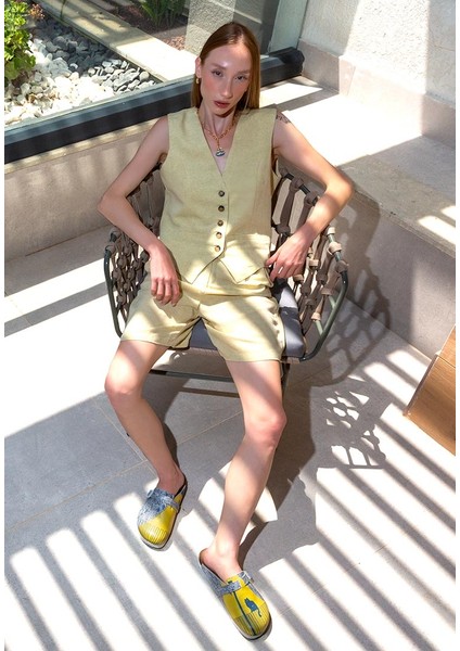 Kadın Vegan Deri Çok Renkli Terlik - Florasancat Tasarım modelleri