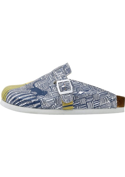 Kadın Vegan Deri Çok Renkli Terlik - Florasancat Tasarım