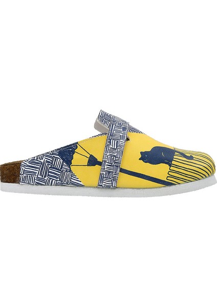 Kadın Vegan Deri Çok Renkli Terlik - Florasancat Tasarım