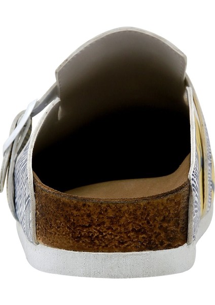 Kadın Vegan Deri Çok Renkli Terlik - Florasancat Tasarım