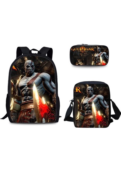 Dandy's World Karikatür Sevimli Omuz Çantası Öğrenci Okul Çantası Üç Parçalı Set (Yurt Dışından)