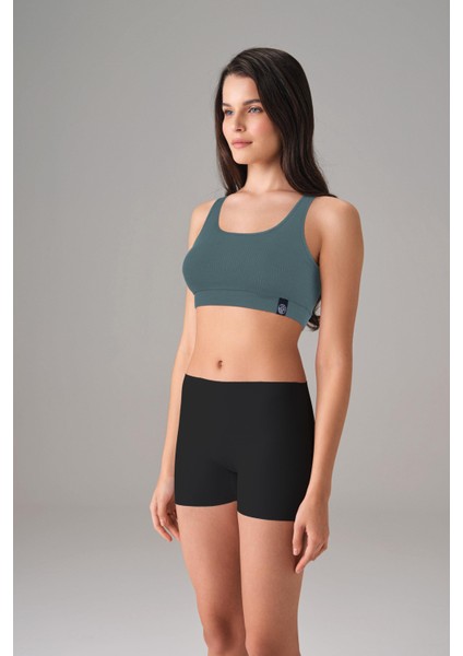 Kadın Viskon Fitilli Kaplı Spor Sütyen 5555 fiyatları