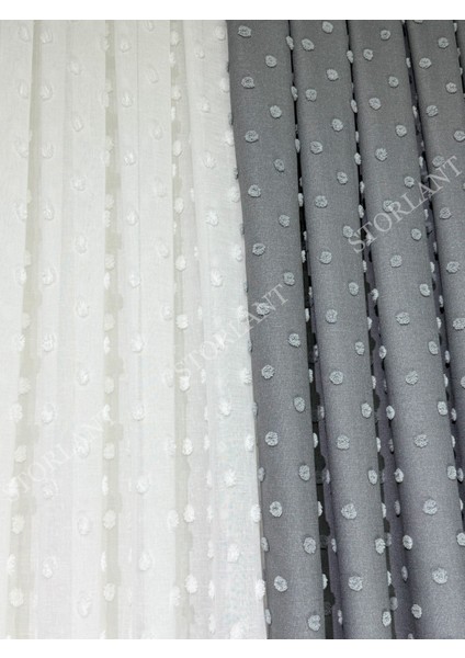 Puffy Ponpon Keten Ağır Gramajlı 1/3 Sık Pileli Ütü Istemez Tül Perde | Yoğun Dokulu Premium Keten