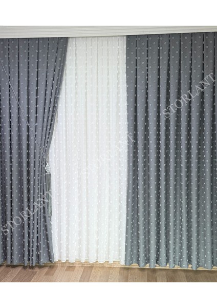 Puffy Ponpon Keten Ağır Gramajlı 1/3 Sık Pileli Ütü Istemez Tül Perde | Yoğun Dokulu Premium Keten