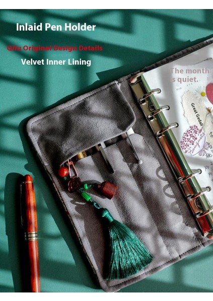 (Deluxe Yeni) A6 - Jinsei Dumanlı Yağmur Perdesi Yeşil Gevşek Yapraklı El Kitabı 90 Sayfa [4 El Kitabı Seti Gönder Genç Kızlar Sevimli El Kitabı ✦ Basit Günlük (Yurt Dışından) modelleri