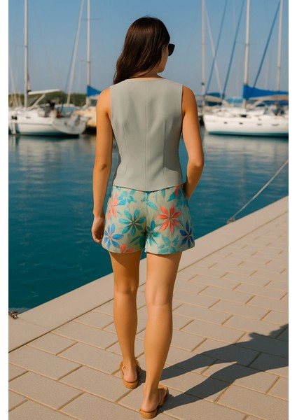 Alina Ithal Keten Şortlu Ikili Takım Trend fırsatları