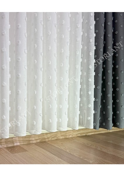 Puffy Ponpon Keten Ağır Gramajlı 1/3 Sık Pileli Ütü Istemez Tül Perde | Yoğun Dokulu Premium Keten modelleri