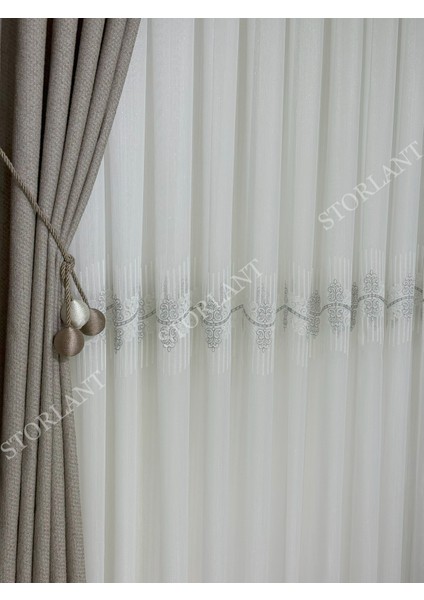 Lina Gri Premium Bambu Gold Tül Perde | Ağır Gramajlı, 1/3 Sık Pileli, Ütü Gerektirmez modelleri