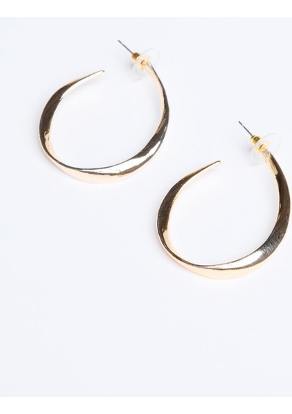 Altın Rengi Zarif Yarım Halka Küpe fırsatları