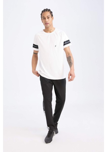 Fit Sporcu Jogger Eşofman Altı Slim Fit Dar Kesim Standart Paça Skuba Dalgıç Kumaş D0670AX24AU