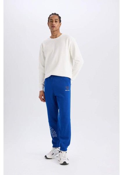 Fit Kalın Jogger Eşofman Altı NBA Golden State Warriors Standart Fit Beli Bağcıklı Cepli D3221AX24WN