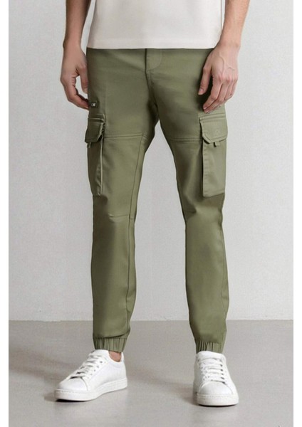 Regular Kargo Cepli Gabardin Jogger Pantolon