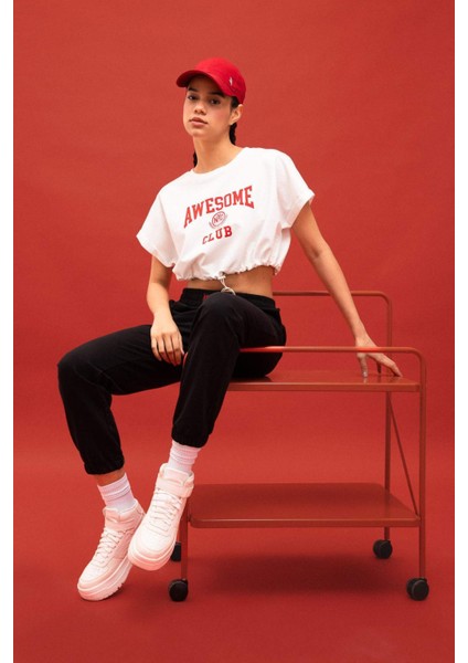 Fit Standart Fit Jogger Eşofman Altı Çift Cepli Beli Paçası Lastikli B8978AX24SM